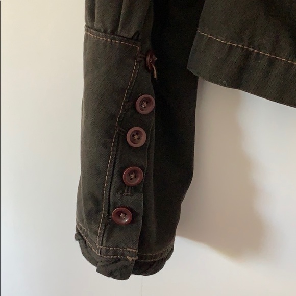 TWA Anthropologie thick gray cotton jacket 4 - Picture 6 of 9